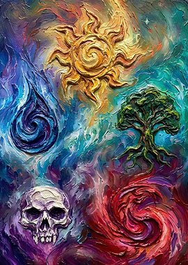 Four Elements Oil Painting