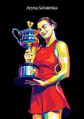 Aryna Sabalenka Champion Pop Art