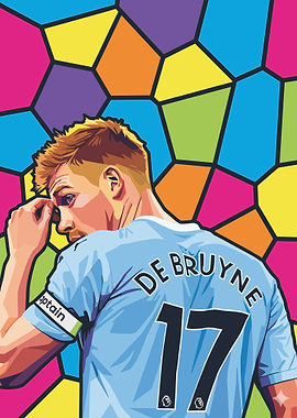 Kevin De Bruyne Pop Art Portrait