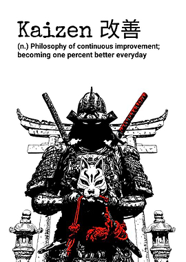 Kaizen Samurai with Kitsune Mask