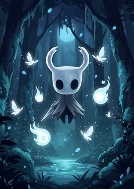 Hollow Knight in the Blue Forest
