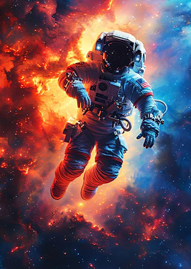 Astronaut in Nebula