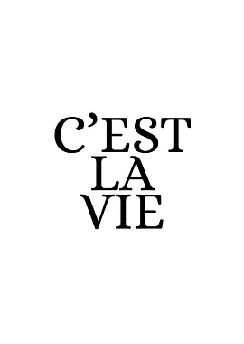 C'est la vie text art