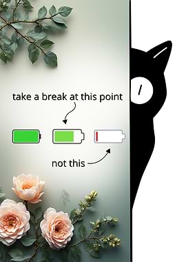 Take a Break Cat Illustration