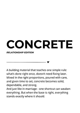 Concrete Relationship Edition Text Art