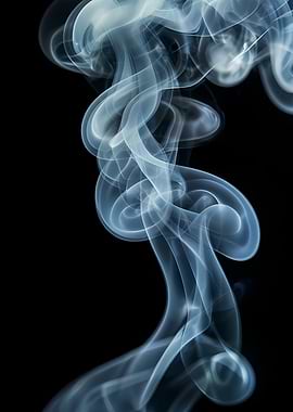 Abstract Smoke on Black Background