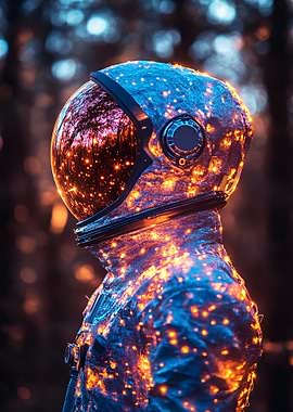 Astronaut in the woods