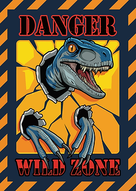 Dinosaur Danger Wild Zone Illustration