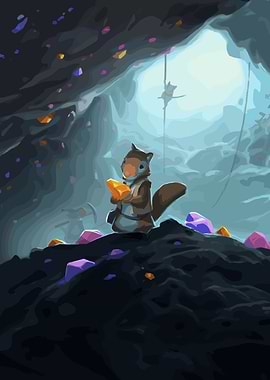 Squirrel Miner in Cave