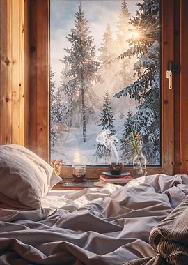 Cozy Winter Window View