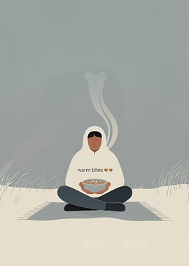 Warm Bites in Winter Landscape