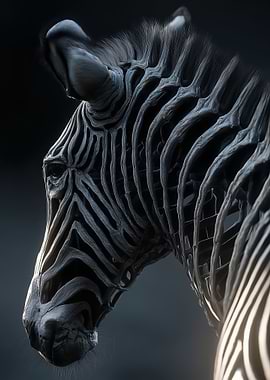 Monochrome Zebra Exoskeleton