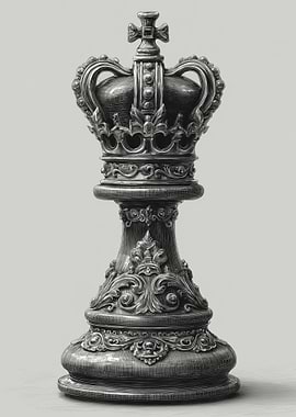 Ornate Chess King Piece