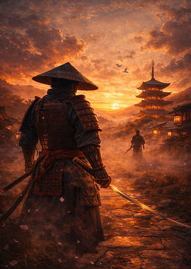 Samurai at Sunset