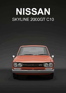 Nissan Skyline 2000GT C10 Illustration