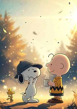 Snoopy, Charlie Brown, and Woodstock