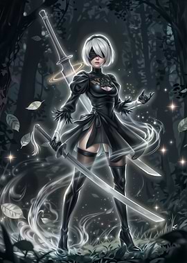 2B NieR Automata in Forest