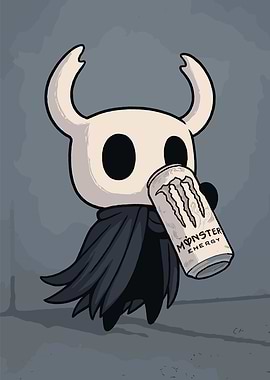 Hollow Knight drinks Monster Energy
