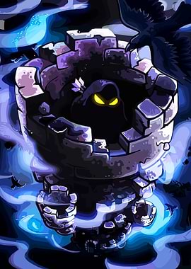 Dark Tower with Hooded Figure