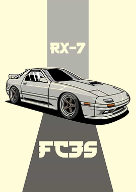 Mazda RX-7 FC3S Potrait