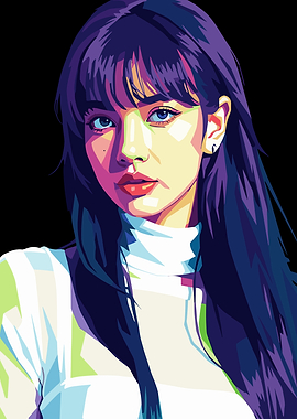 Lisa from Blackpink Pop Art Portrait