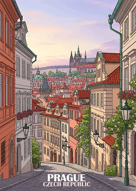 Twilight Prague Street & Spires