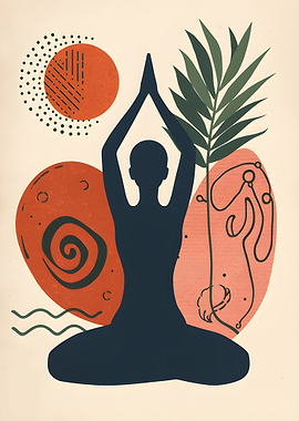 Yoga Pose Abstract Art