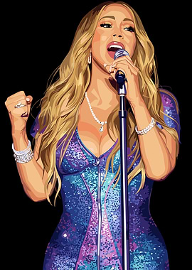 Mariah Carey Digital Art Portrait