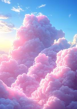 Pink Clouds in a Blue Sky