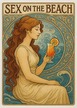Sex on the Beach Art Nouveau