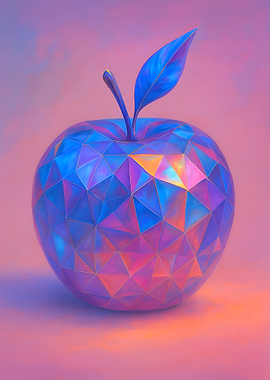 Geometric futuristic Apple Art