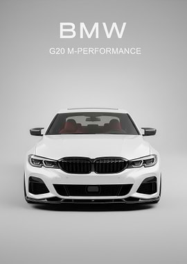 white BMW G20 poster