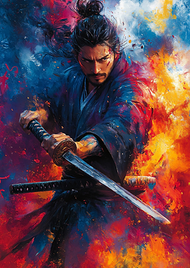 Samurai Warrior with Sword