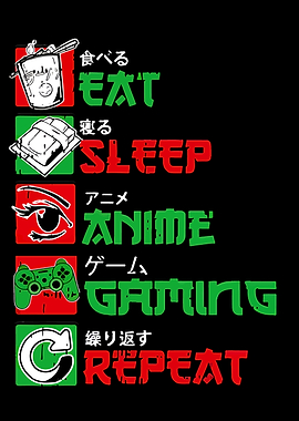 Eat Sleep Anime Gaming Repeat