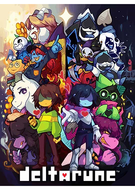 Deltarune characters illustration