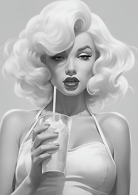 Marilyn Monroe with Drink