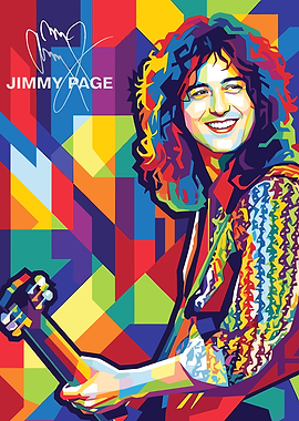 Jimmy page Wpap pop art