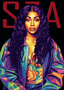 SZA Portrait Pop Art