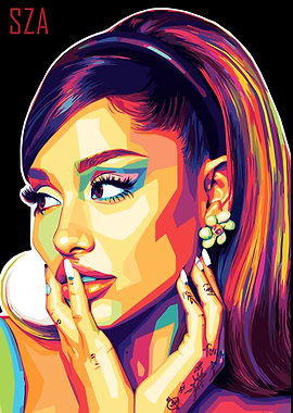 SZA Portrait Pop Art