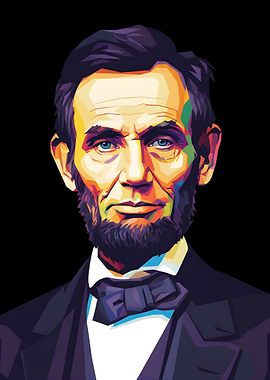 Abraham Lincoln Pop Art Portrait