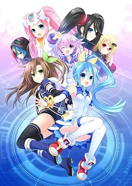 Super Neptunia characters group shot