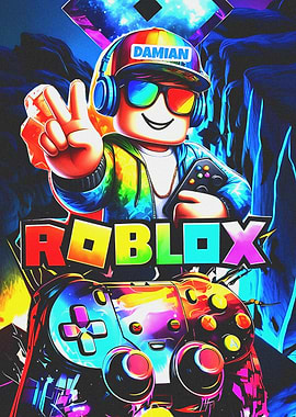 Roblox Gaming Avatar with Controller