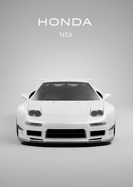 White Honda NSX poster