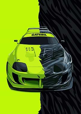 Split Supra Green and Zebra