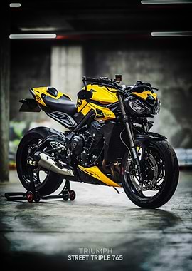 Triumph Street Triple 765 Motorcycle Poster