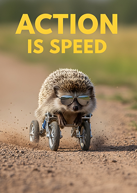 Action is Speed: Hedgehog on Wheels