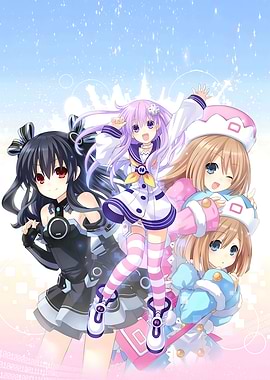 Super Neptunia characters group shot