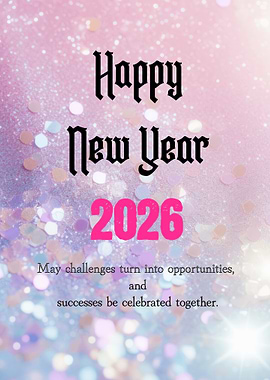 Happy New Year 2026 Glitter