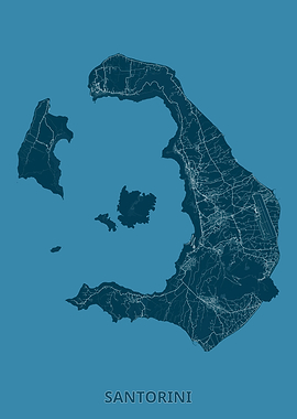 Santorini Island Map