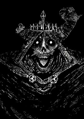 Creepy Crowned Skull The Lich